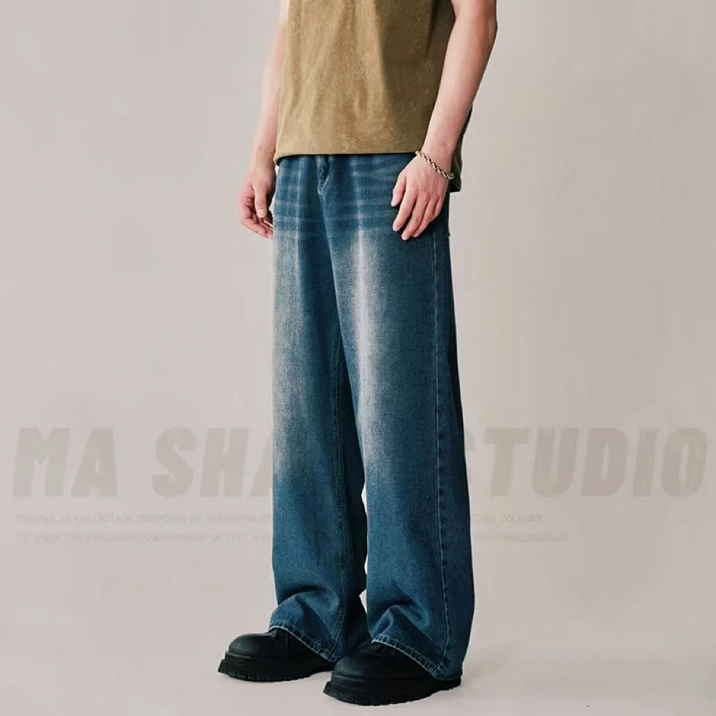 Color Block Wide Leg Jeans