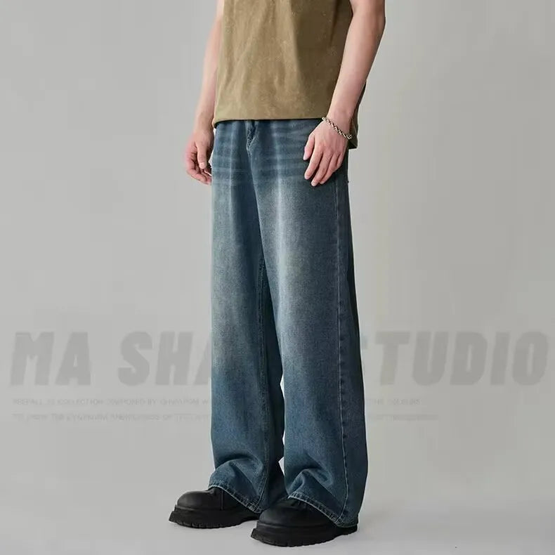 Color Block Wide Leg Jeans