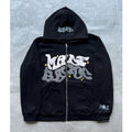 Retro American Letter Zip Hoodie