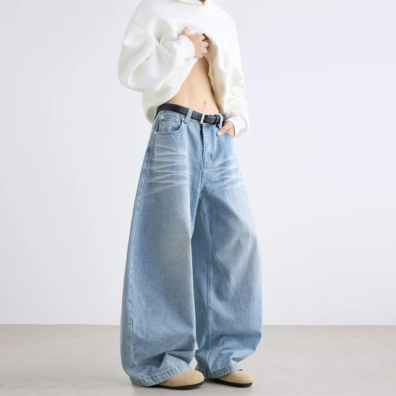 Hip Hop Letter Denim Jeans