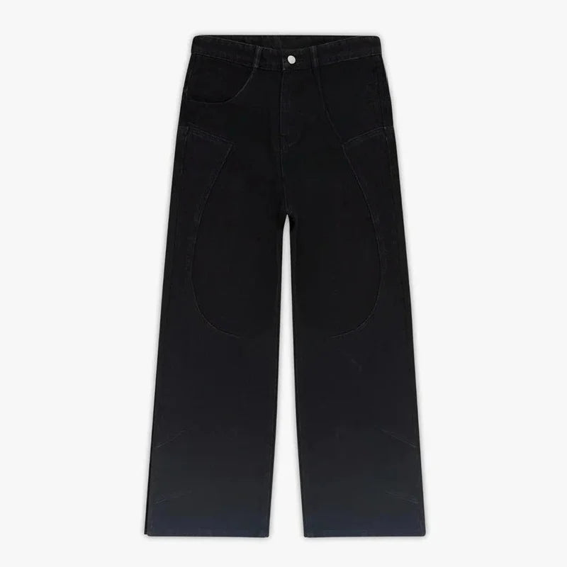 Y2K Gothic Fringe Flare Jeans