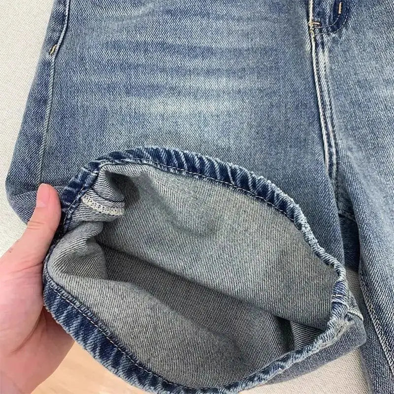 Wide Leg Denim Shorts — Women