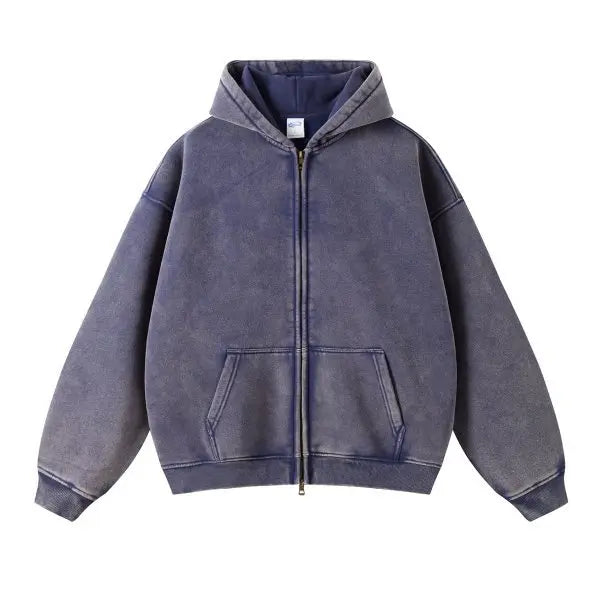 Waxed Vintage Zip Hoodie