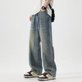 Retro Straight Wash Denim Jeans