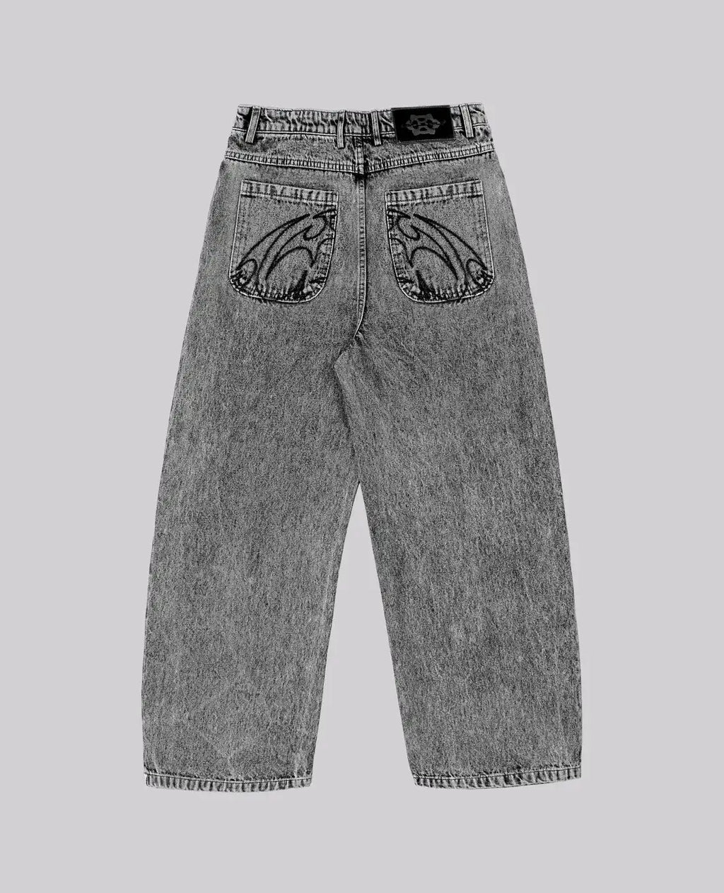 Retro 90s Embroidered Street Jeans