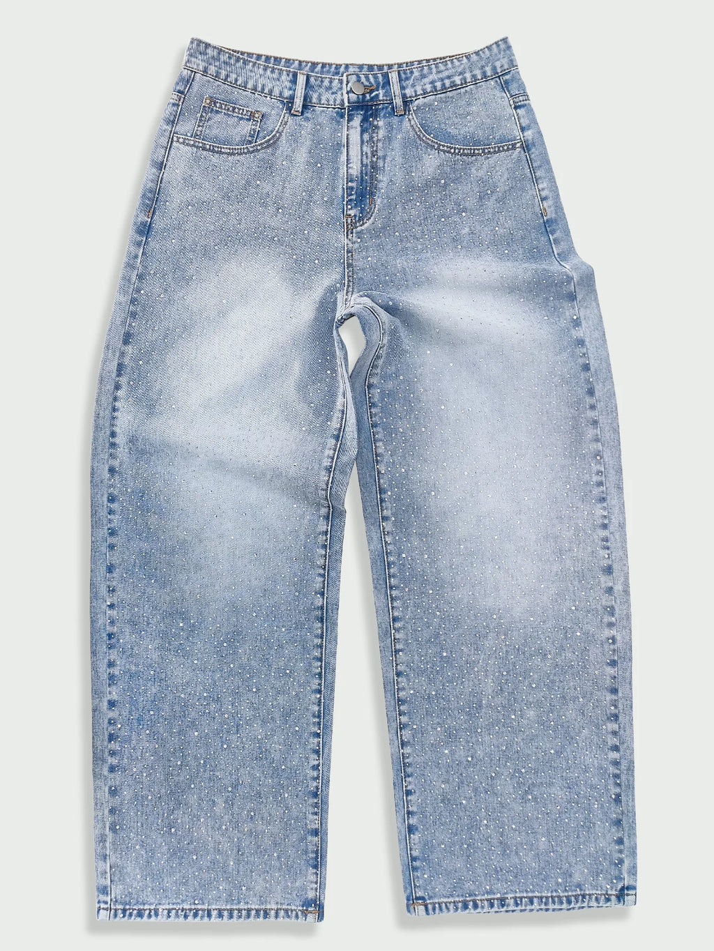 Y2K Rhinestone Wide Leg Jeans
