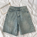 Retro High Waist Denim Shorts