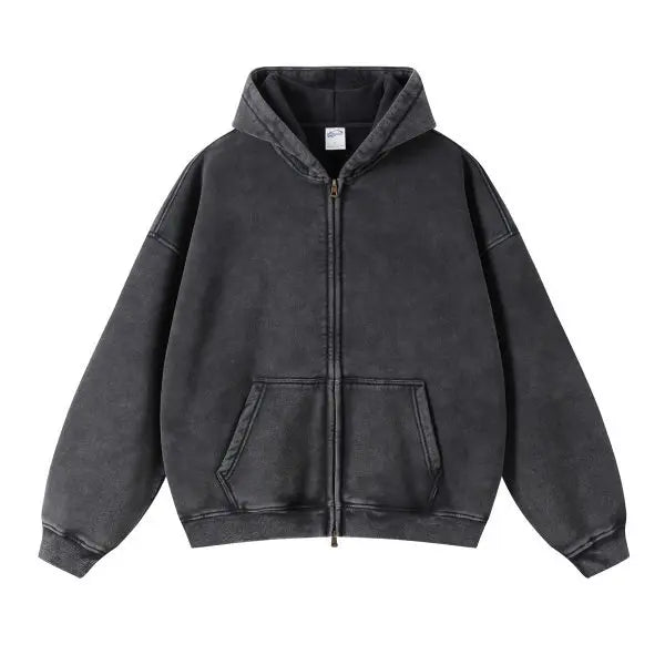 Waxed Vintage Zip Hoodie