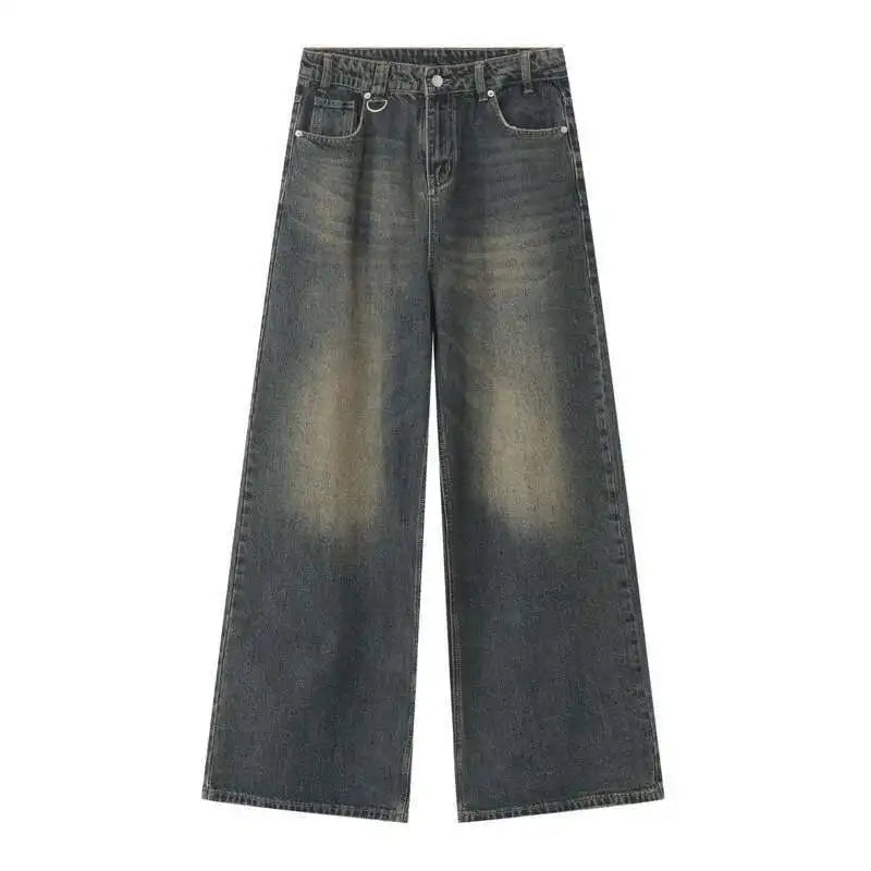 Camo Print Wide Leg Jeans
