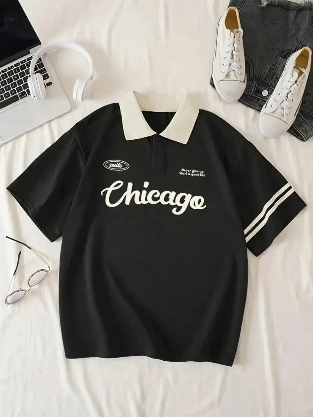 Sport Letter Polo Tee