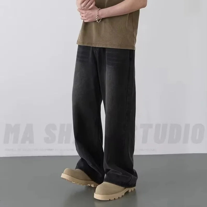 Color Block Wide Leg Jeans