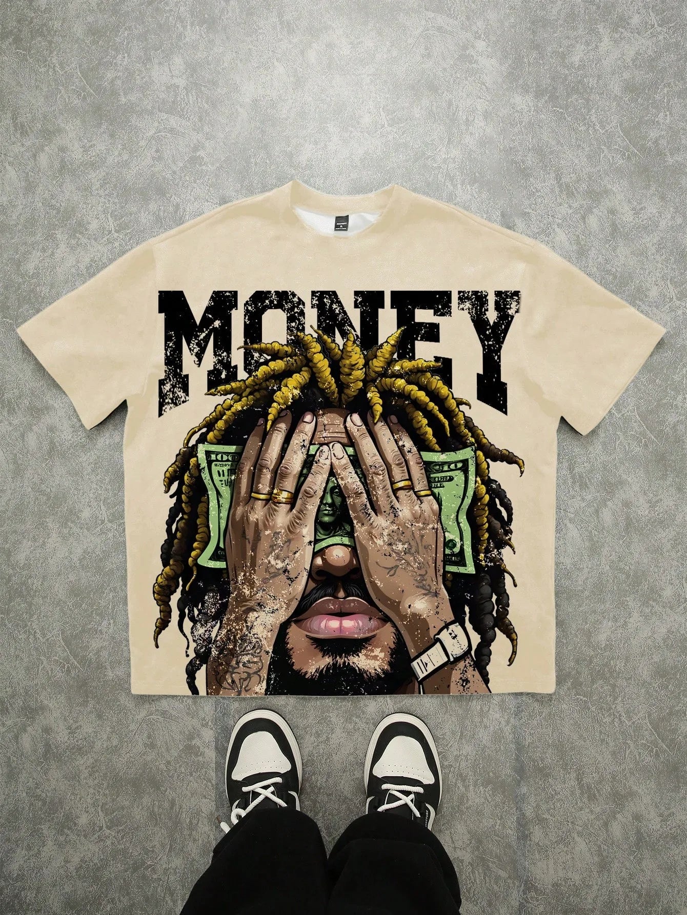 3D Letter Print Tee